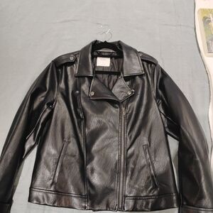 Old Navy Black Leather Jacket for Women